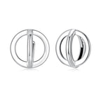 925 Sterling Silver Earrings - Oxidized Silver Finish, 1.3cm for Women