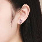 925 Sterling Silver Earrings with Pavé Setting CZ for Women
