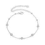 925 Sterling Silver 3mm Moissanite Bracelet for Women