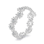 925 Sterling Silver Moissanite 0.03ct Ring Size 7