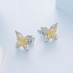 925 Sterling Silver White Gold Plated Small Earrings