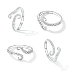 S925 Sterling Silver 0.2cm Platinum Plated Ring