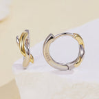 925 Sterling Silver White Gold Plated Earrings