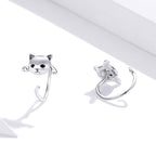 925 Sterling Silver Earrings with Pavé Setting and CZ Stones