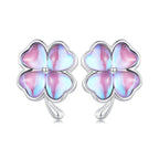 925 Sterling Silver Transparent Glass Earrings for Women