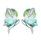925 Sterling Silver Transparent Glass Earrings for Women