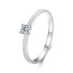 925 Sterling Silver & Moissanite Size 6 Ring with 0.1ct Moissanite