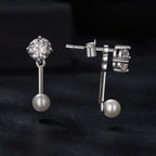 925 Sterling Silver 0.50 Carat Moissanite Earrings for Women