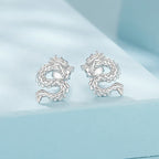 925 Sterling Silver Plated White Gold Earrings