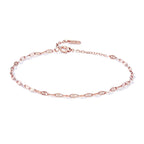 925 Sterling Silver Adjustable Rose Gold Bracelet for Women