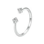 925 Sterling Silver Moissanite Ring Size E for Women