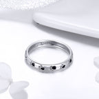 925 Sterling Silver Ring for Women - Size 5.0, Width 0.3cm