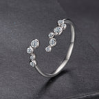 925 Sterling Silver Moissanite 0.06 Carat Ring for Women, Size E