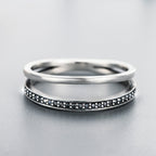 925 Sterling Silver 0.6CM Width Ring Size 6 for Women