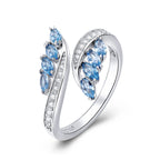 925 Sterling Silver Plated Platinum Pavé CZ Ring for Women