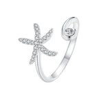 925 Sterling Silver Pavé Setting White Gold Ring for Women