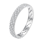 925 Sterling Silver Ring with Pavé Setting CZ for Women Size 6.0