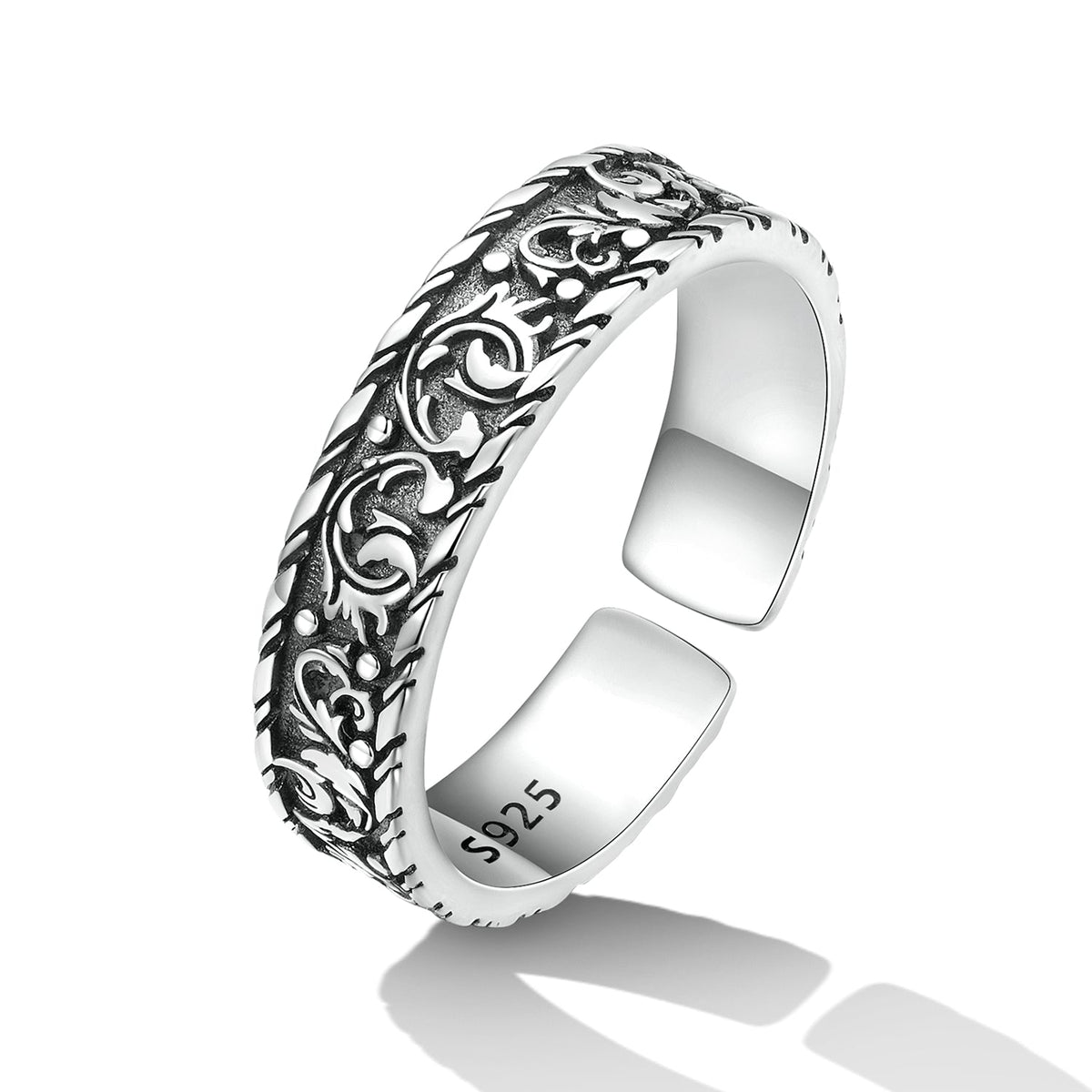 925 Oxidized Silver 0.5cm Ring