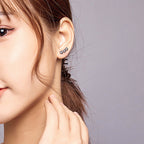 925 Sterling Silver Earrings with Pavé Setting CZ