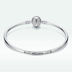 925 Sterling Silver 17.0 cm Oxidized CZ Bracelet for Women