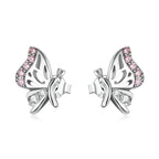 925 Sterling Silver Earrings with CZ in Pavé Setting