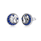 925 Sterling Silver Oxidized CZ Pavé Earrings