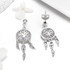 925 Sterling Silver Oxidized Pavé Setting CZ Earrings