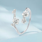 925 Sterling Silver Plated White Gold Ring for Women