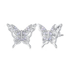 925 Sterling Silver Opal Nanometer Stone Earrings for Women