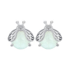 925 Sterling Silver Luminous Stone Earrings