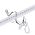 925 Sterling Silver Oxidized 2.5x1.9 cm Pavé Setting CZ Earrings for Women