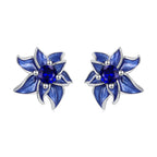 925 Sterling Silver Earrings with Enamel Process and Pavé Setting CZ