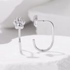 925 Sterling Silver Plated White Gold Earrings for Women