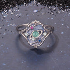 925 Sterling Silver Pendant 1.5*1.2 cm with Enamel and CZ for Women