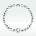 925 Sterling Silver Bracelet 17cm Oxidized & Platinum Plated for Women
