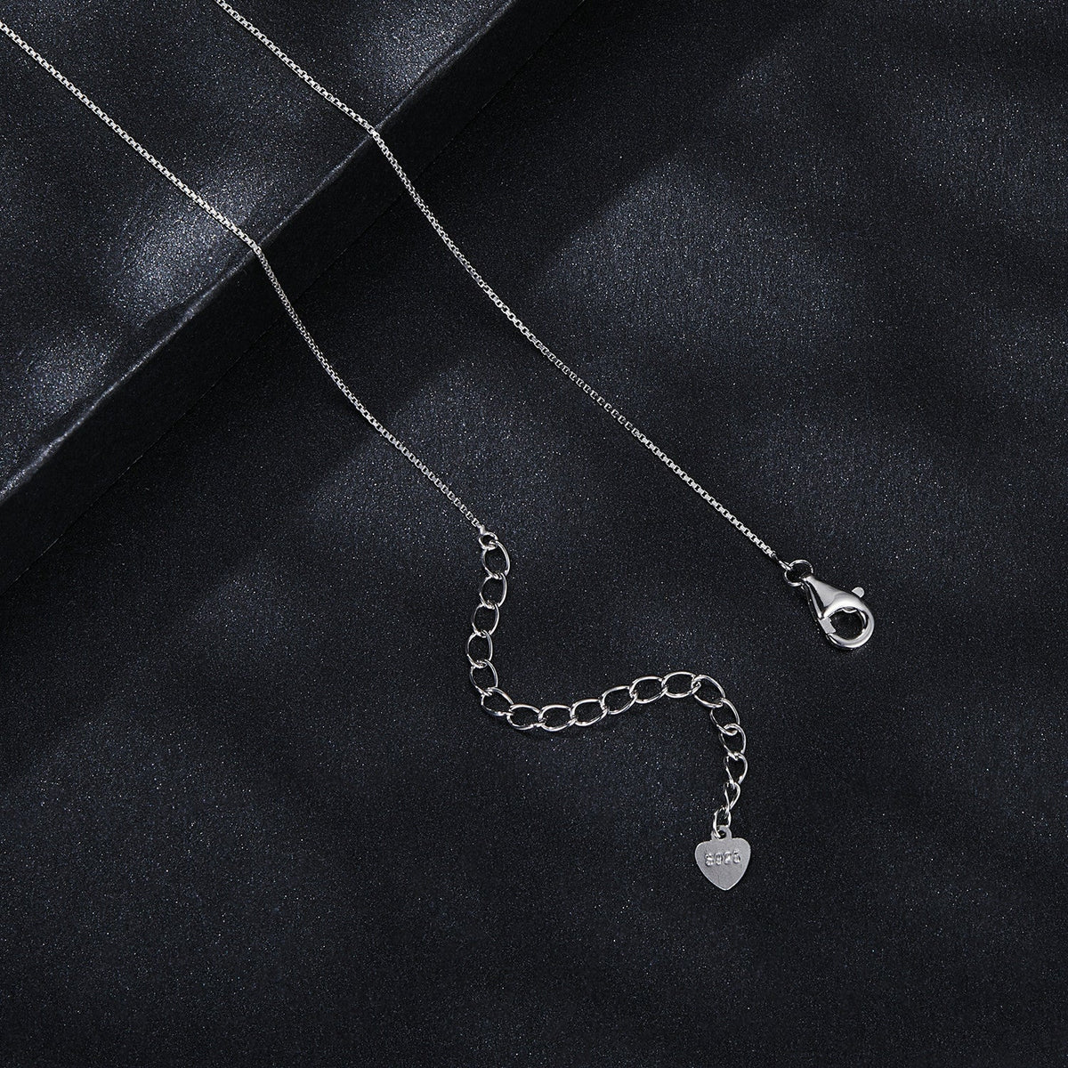 925 Sterling Silver 5mm Moissanite Necklace with Pavé Setting in White Gold, 450mm Length for Women