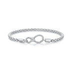 925 Sterling Silver Infinity Love Bracelet for Women - Size 17.0