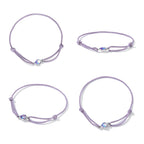 925 Sterling Silver Adjustable 24cm CZ Resin Bracelet for Women