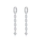 925 Sterling Silver Earrings with Pavé Set CZ