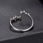 925 Sterling Silver Moissanite 0.06 Carat Ring for Women, Size E