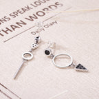 925 Sterling Silver Oxidized Pavé Setting CZ Earrings