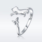 925 Sterling Silver Ring with 0.2cm Width and 1.2cm Claw Height