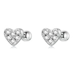 925 Sterling Silver Earrings with Pavé Setting CZ