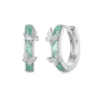 925 Sterling Silver Earrings with Enamel Process and Platinum Plating for Women
