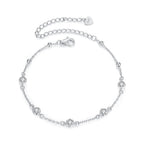 925 Sterling Silver 3mm Moissanite Bracelet for Women