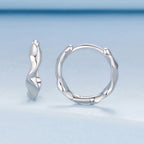 925 Sterling Silver White Gold Plated Earrings