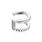 925 Sterling Silver Plated Platinum CZ Earrings for Women