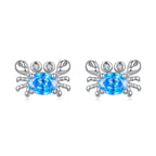 925 Sterling Silver White Gold Plated CZ Earrings for Women