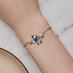 925 Sterling Silver Enamel Bracelet with Pavé Setting CZ