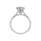 925 Sterling Silver Moissanite 1 Carat Ring Size 6 for Women